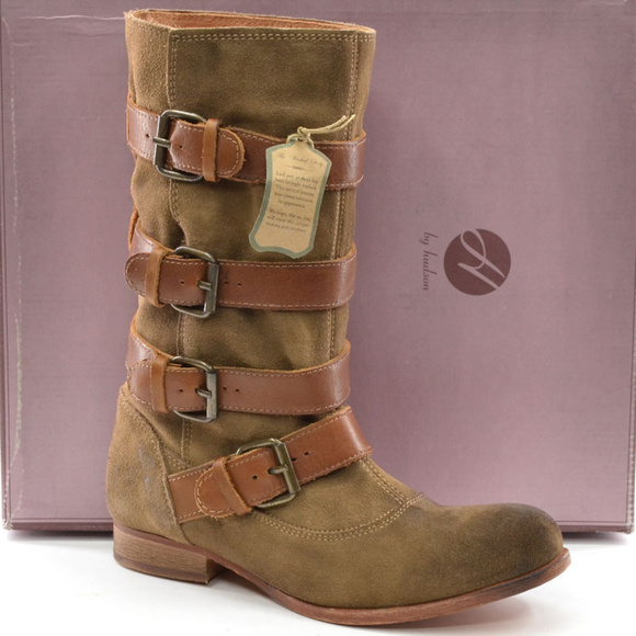 H by Hudson Keira Distressed Strap Boots 35 - Picture 1 of 4